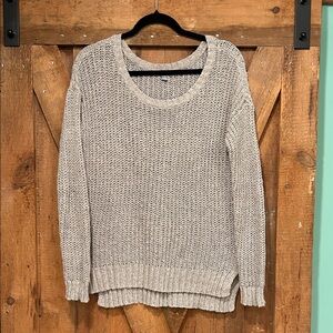 Aerie Heathered Gray Crew Neck Sweater